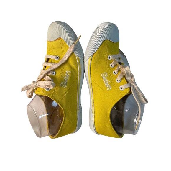 Skechers Cali Yellow White Sneakers Lace Up Comfort Shoes 36789 Women’s Size 7 - Picture 5 of 8